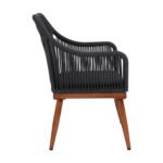 ΠΟΛΥΘΡΟΝΑ ΑΛΟΥΜΙΝΙΟΥ MYRTIA ΜΕ ΣΧΟΙΝΙ ΓΚΡΙ ΚΑΙ ΚΑΡΥΔΙ ΠΟΔΙΑ HM5549.01 62x63x90Ycm - Image 4