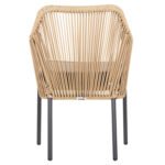 ΠΟΛΥΘΡΟΝΑ ΑΛΟΥΜΙΝΙΟΥ LOKKI HM5855.02 ΑΝΘΡΑΚΙ ΜΕ ΣΧΟΙΝΙ WICKER PE 56x66x82Υ εκ. - Image 6