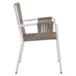 ΠΟΛΥΘΡΟΝΑ ΑΛΟΥΜΙΝΙΟΥ ΛΕΥΚΗ ΜΕ ΠΛΑΤΥ ΣΧΟΙΝΙ ΚΑΠΟΥΤΣΙΝΟ HM5784.01 56x58x85 εκ. - Image 4