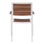 ΠΟΛΥΘΡΟΝΑ ΑΛΟΥΜΙΝΙΟΥ SAGA ΛΕΥΚΗ ΜΕ POLYWOOD HM5127.01 55x56x85Υ εκ. - Image 6