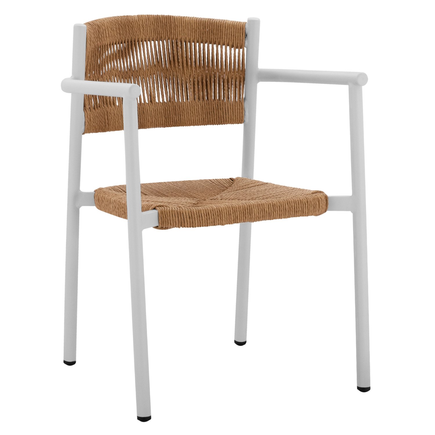 polythrona-aloyminioy-leyki-me-schoini-p-74 ΠΟΛΥΘΡΟΝΑ ΑΛΟΥΜΙΝΙΟΥ ΛΕΥΚΗ ΜΕ ΣΧΟΙΝΙ PE ΜΠΕΖ HM5786.01 55,5x50x77,5 εκ. - Image 1