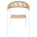 ΠΟΛΥΘΡΟΝΑ ΑΛΟΥΜΙΝΙΟΥ GRET HM5854.01 ΛΕΥΚΗ PE RATTAN ΜΠΕΖ 56x55,5x78Υεκ. - Image 3