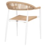 ΠΟΛΥΘΡΟΝΑ ΑΛΟΥΜΙΝΙΟΥ GRET HM5854.01 ΛΕΥΚΗ PE RATTAN ΜΠΕΖ 56x55,5x78Υεκ. - Image 5