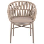 ΠΟΛΥΘΡΟΝΑ ΑΛΟΥΜΙΝΙΟΥ ΜΕ ΣΧΟΙΝΙ ΜΠΕΖ MOKA ΣΚΕΛΕΤΟ 57x56x78Υεκ.HM5857.03 - Image 3