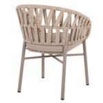 ΠΟΛΥΘΡΟΝΑ ΑΛΟΥΜΙΝΙΟΥ ΜΕ ΣΧΟΙΝΙ ΜΠΕΖ MOKA ΣΚΕΛΕΤΟ 57x56x78Υεκ.HM5857.03 - Image 5