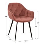 ΠΟΛΥΘΡΟΝΑ BETHANY ΑΠΟ ΒΕΛΟΥΔΟ ΣΑΠΙΟ ΜΗΛΟ HM8489.02 58Χ63Χ84Υ εκ. - Image 2