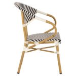 ΠΟΛΥΘΡΟΝΑ BAMBOO LOOK HM5861.01 ΜΑΥΡΟ-ΛΕΥΚΟ 57x55x82 εκ. - Image 4