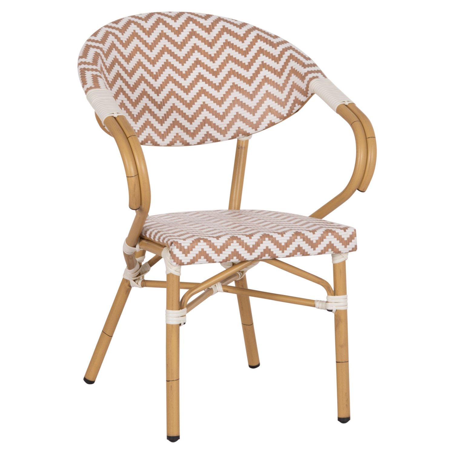 polythrona-bamboo-look-fb9586103-kafe-le ΠΟΛΥΘΡΟΝΑ BAMBOO LOOK HM5861.03 ΚΑΦΕ-ΛΕΥΚΟ 58.5x58x82Υεκ. - Image 1