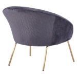 ΠΟΛΥΘΡΟΝΑ JOYCE ΒΕΛΟΥΔΟ ΓΚΡΙ ΚΑΙ ΜΕΤΑΛΛΙΚΑ ΠΟΔΙΑ HM8549.01 80X76X75Y εκ. - Image 5