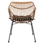 ΠΟΛΥΘΡΟΝΑ ΕΠΑΓΓΕΛΜΑΤΙΚΗ ΜΑΥΡΟ ΜΕΤΑΛΛΟ RATTAN ΜΠΕΖ & ΜΑΞΙΛΑΡΙ HM5864.01 58,5x60,5x80 εκ. - Image 6