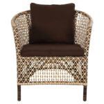 ΠΟΛΥΘΡΟΝΑ ΕΞΩΤ.ΧΩΡΟΥ HM6111 SILMAR-RATTAN ΚΑΦΕ ΚΑΙ ΦΥΣΙΚΟ-ΜΑΞΙΛΑΡΙΑ ΚΑΦΕ 82x76x85Υεκ - Image 3