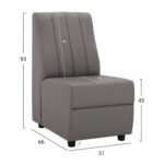 ΠΟΛΥΘΡΟΝΑ LANDON HM3162.10 ΑΠΟ ΤΕΧΝΟΔΕΡΜΑ ΣΕ ΓΚΡΙ ΑΠΟΧΡΩΣΗ 51x66x93Υ εκ. - Image 2