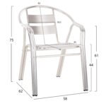 ΠΟΛΥΘΡΟΝΑ MORIS HM5018 ΑΛΟΥΜΙΝΙΟ ΣΕ ΑΣΗΜΙ-ΔΙΠΛΟΣ ΣΚΕΛΕΤΟΣ ΜΕ ΦΕΤΕΣ 58x62x75Υεκ. - Image 2