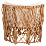 ΠΟΛΥΘΡΟΝΑ ΚΑΑΝ HM5994 ΚΛΑΔΙΑ TEAK ΣΕ ΦΥΣΙΚΟ-ΜΑΞΙΛΑΡΙΑ ΛΕΥΚΑ 95x89x80Υεκ. - Image 5