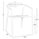 ΠΟΛΥΘΡΟΝΑ SERLY HM6052.01 ΑΛΟΥΜΙΝΙΟ ΛΕΥΚΟ-TEXTILENE ΛΕΥΚΟ 56x61x74,5Yεκ - Image 2