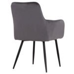 ΠΟΛΥΘΡΟΝΑ LATRELL HM8582.01 ΓΚΡΙ ΒΕΛΟΥΔΟ & ΜΑΥΡΑ ΜΕΤΑΛΛΙΚΑ ΠΟΔΙΑ 54x57x84Yεκ. - Image 5