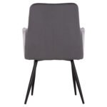 ΠΟΛΥΘΡΟΝΑ LATRELL HM8582.01 ΓΚΡΙ ΒΕΛΟΥΔΟ & ΜΑΥΡΑ ΜΕΤΑΛΛΙΚΑ ΠΟΔΙΑ 54x57x84Yεκ. - Image 6