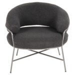 ΠΟΛΥΘΡΟΝΑ TRUDI HM8639.21 ΑΠΟ ΜΠΟΥΚΛΕ ΓΚΡΙ ΜΕ ΑΣΗΜΙ ΜΕΤΑΛΛΙΚΟ ΣΚΕΛΕΤΟ 84x79x76Υ εκ. - Image 3