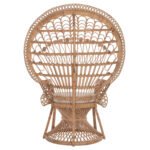 ΠΟΛΥΘΡΟΝΑ ROYAL PEACOCK HM9342 RATTAN ΣΕ ΦΥΣΙΚΟ-ΜΑΞΙΛΑΡΙ ΜΠΕΖ 114x72x150Yεκ. - Image 6