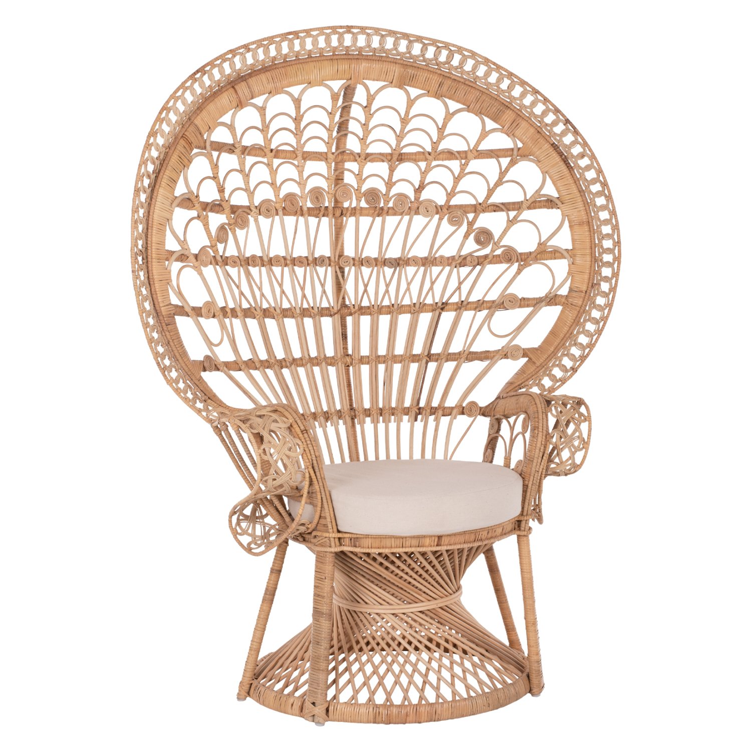 polythrona-fb99342-rattan-se-fysiko-maxi ΠΟΛΥΘΡΟΝΑ ROYAL PEACOCK HM9342 RATTAN ΣΕ ΦΥΣΙΚΟ-ΜΑΞΙΛΑΡΙ ΜΠΕΖ 114x72x150Yεκ. - Image 1