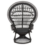 ΠΟΛΥΘΡΟΝΑ ROYAL PEACOCK HM9342.03 RATTAN ΜΑΥΡΟ-ΜΑΞΙΛΑΡΙ ΜΑΥΡΟ 114x72x150Yεκ. - Image 3