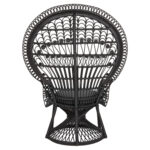 ΠΟΛΥΘΡΟΝΑ ROYAL PEACOCK HM9342.03 RATTAN ΜΑΥΡΟ-ΜΑΞΙΛΑΡΙ ΜΑΥΡΟ 114x72x150Yεκ. - Image 6