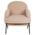 ΠΟΛΥΘΡΟΝΑ AGNES HM9525.20 ΕΚΡΟΥ ΜΠΟΥΚΛΕ-ΜΑΥΡΑ ΜΕΤΑΛΛΙΚΑ ΠΟΔΙΑ 74x71x83Υεκ. - Image 3