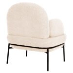 ΠΟΛΥΘΡΟΝΑ AGNES HM9525.23 ΛΕΥΚΟ ΜΠΟΥΚΛΕ-ΜΑΥΡΑ ΜΕΤΑΛΛΙΚΑ ΠΟΔΙΑ 74x71x83Υεκ. - Image 5