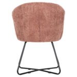 ΠΟΛΥΘΡΟΝΑ HARNIS HM9603.02 ΡΟΖ ΜΠΟΥΚΛΕ-ΜΑΥΡΑ ΜΕΤΑΛ.ΠΟΔΙΑ ΧΙΑΣΤΙ 59,5x64x77Υεκ - Image 6