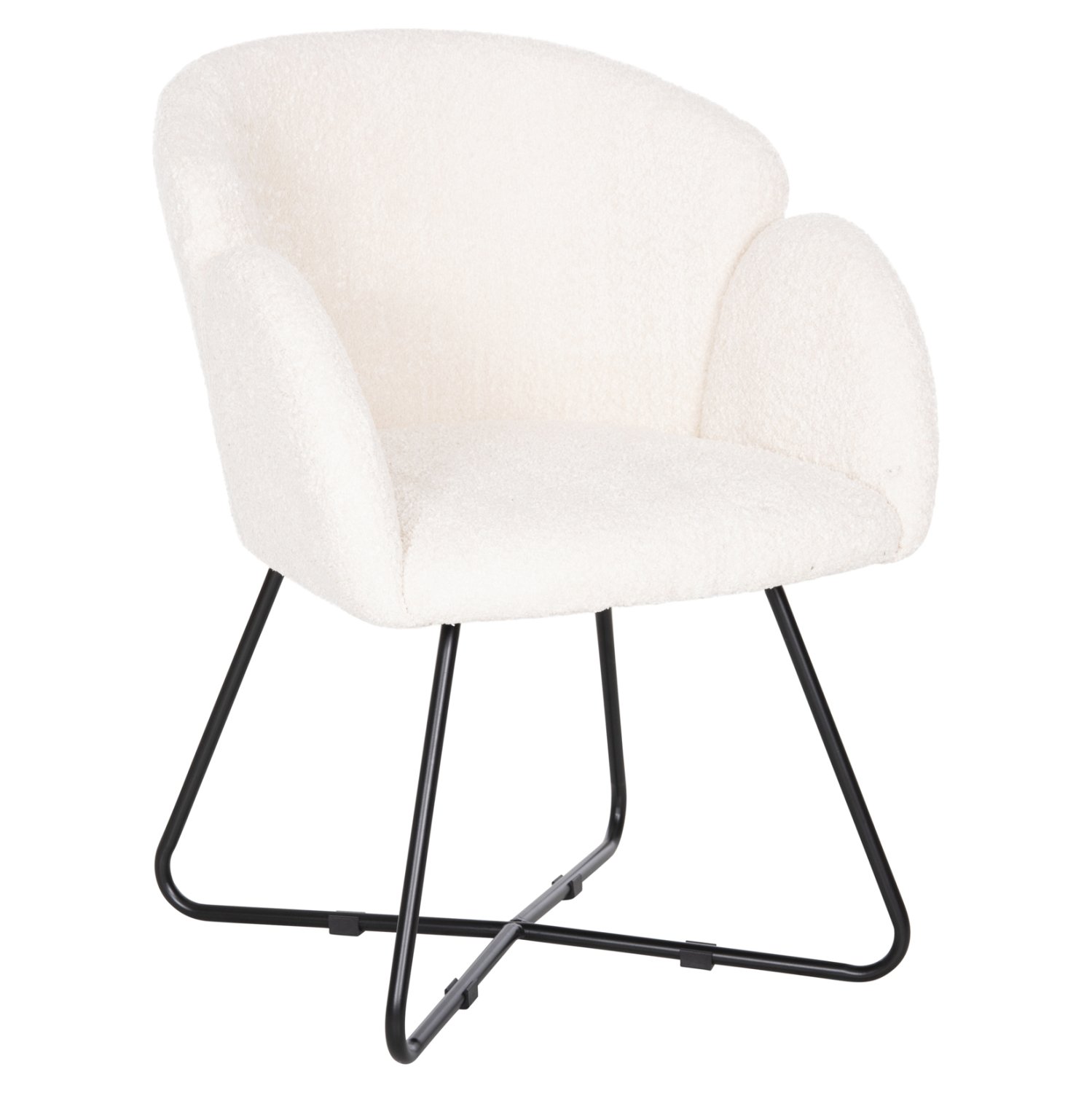 polythrona-fb9960306-ekroy-mpoykle-mayra ΠΟΛΥΘΡΟΝΑ HARNIS HM9603.06 ΕΚΡΟΥ ΜΠΟΥΚΛΕ-ΜΑΥΡΑ ΜΕΤΑΛ.ΠΟΔΙΑ ΧΙΑΣΤΙ 59,5x64x77Υεκ - Image 1