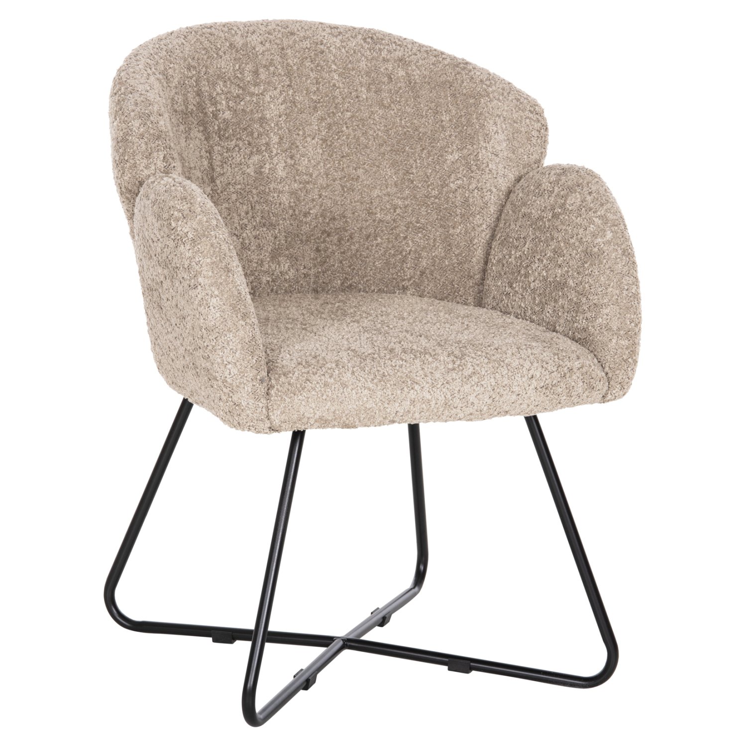 polythrona-fb9960308-mpez-mpoykle-mayra- ΠΟΛΥΘΡΟΝΑ HARNIS HM9603.08 ΜΠΕΖ ΜΠΟΥΚΛΕ-ΜΑΥΡΑ ΜΕΤΑΛ.ΠΟΔΙΑ ΧΙΑΣΤΙ 59,5x64x77Υεκ - Image 1