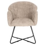 ΠΟΛΥΘΡΟΝΑ HARNIS HM9603.08 ΜΠΕΖ ΜΠΟΥΚΛΕ-ΜΑΥΡΑ ΜΕΤΑΛ.ΠΟΔΙΑ ΧΙΑΣΤΙ 59,5x64x77Υεκ - Image 3