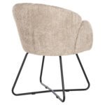 ΠΟΛΥΘΡΟΝΑ HARNIS HM9603.08 ΜΠΕΖ ΜΠΟΥΚΛΕ-ΜΑΥΡΑ ΜΕΤΑΛ.ΠΟΔΙΑ ΧΙΑΣΤΙ 59,5x64x77Υεκ - Image 5