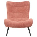 ΠΟΛΥΘΡΟΝΑ BRYM HM9605.02 ΡΟΖ ΜΠΟΥΚΛΕ ΥΦΑΣΜΑ-ΜΑΥΡΑ ΞΥΛΙΝΑ ΠΟΔΙΑ 97x80x100Υ εκ. - Image 2