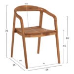 ΠΟΛΥΘΡΟΝΑ DEUS HM9621 ΞΥΛΟ TEAK 54x56x76Yεκ. - Image 2