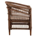 ΠΟΛΥΘΡΟΝΑ MALAWI HM9635.01 ΞΥΛΟ ΜΑΟΝΙ ΜΕ RATTAN ΚΑΦΕ-ΛΕΥΚΟ ΜΑΞΙΛΑΡΙ 80x70x86Υεκ. - Image 4