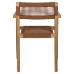 ΠΟΛΥΘΡΟΝΑ CHARLOTTE HM9637.01 ΞΥΛΟ TEAK ΦΥΣΙΚΟ & ΚΑΦΕ ΣΧΟΙΝΙ 59x54x83Y εκ. - Image 6