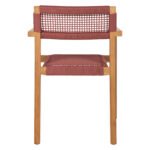 ΠΟΛΥΘΡΟΝΑ CHARLOTTE HM9637.06 ΞΥΛΟ TEAK ΦΥΣΙΚΟ & ΡΟΖ ΣΧΟΙΝΙ 59x54x83Y εκ. - Image 6