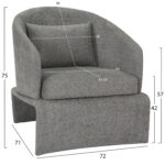 ΠΟΛΥΘΡΟΝΑ BEVY HM9677.01 ΓΚΡΙ ΜΠΟΥΚΛΕ ΥΦΑΣΜΑ-ΜΕΤΑΛΛΙΚΟΣ ΣΚΕΛΕΤΟΣ 72x71x75Υεκ. - Image 2