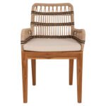 ΠΟΛΥΘΡΟΝΑ STARDOM HM9760.03 ΞΥΛΟ ΤΕΑΚ ΣΕ ΜΕΛΙ ΚΑΙ ΜΑΥΡΟ ΣΧΟΙΝΙ 57x65x83Yεκ. - Image 3