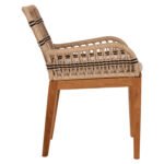 ΠΟΛΥΘΡΟΝΑ STARDOM HM9760.03 ΞΥΛΟ ΤΕΑΚ ΣΕ ΜΕΛΙ ΚΑΙ ΜΑΥΡΟ ΣΧΟΙΝΙ 57x65x83Yεκ. - Image 4