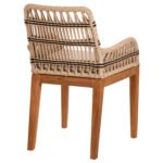 ΠΟΛΥΘΡΟΝΑ STARDOM HM9760.03 ΞΥΛΟ ΤΕΑΚ ΣΕ ΜΕΛΙ ΚΑΙ ΜΑΥΡΟ ΣΧΟΙΝΙ 57x65x83Yεκ. - Image 5