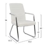 ΠΟΛΥΘΡΟΝΑ DALEY HM1021.02 ΛΕΥΚΗ 55,5x67,5x94 εκ. - Image 2