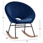 ΠΟΛΥΘΡΟΝΑ ΚΟΥΝΙΣΤΗ PAULINA HM8399.08 ΜΠΛΕ ΒΕΛΟΥΔΟ 76X86X76Υ εκ. - Image 2