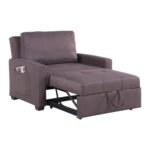 ΠΟΛΥΘΡΟΝΑ-ΚΡΕΒΑΤΙ KANNA HM3083.01 ΚΑΦΕ ΥΦΑΣΜΑ 112x96x85Υεκ. - Image 2