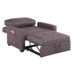 ΠΟΛΥΘΡΟΝΑ-ΚΡΕΒΑΤΙ KANNA HM3083.01 ΚΑΦΕ ΥΦΑΣΜΑ 112x96x85Υεκ. - Image 3