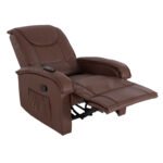 ΠΟΛΥΘΡΟΝΑ RELAX ΜΕ ΜΗΧΑΝΙΣΜΟ MASSAGE ROCCA HM0026.03 PU ΚΑΦΕ ΣΚΟΥΡΟ 80x96x97 εκ. - Image 3