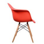 ΠΟΛΥΘΡΟΝΑ ΜΕ ΞΥΛΙΝΑ ΠΟΔΙΑ & ΚΑΘΙΣΜΑ ΚΟΚΚΙΝΟ MIRTO HM005.04 64x60x81 εκ. - Image 4