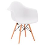 ΠΟΛΥΘΡΟΝΑ ΜΕ ΞΥΛΙΝΑ ΠΟΔΙΑ & ΚΑΘΙΣΜΑ ΛΕΥΚΟ MIRTO HM005.01 64x60x81 εκ.