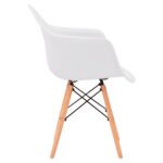 ΠΟΛΥΘΡΟΝΑ ΜΕ ΞΥΛΙΝΑ ΠΟΔΙΑ & ΚΑΘΙΣΜΑ ΛΕΥΚΟ MIRTO HM005.01 64x60x81 εκ. - Image 4